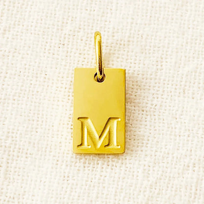 SUNIBI Alphabet Charm Pendant for Necklaces Stainless Steel Jewelry DIY Engraved Lettering Accessories Women's Fashion Jewelry