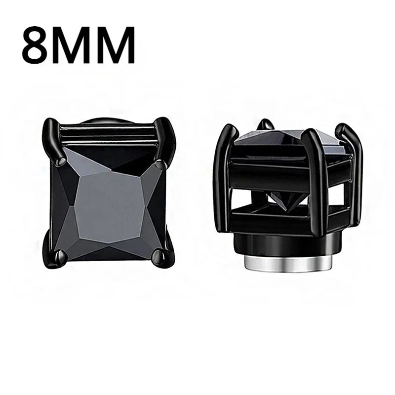 Magnetic Clip Earrings for Women and Men | No Piercing Crystal Studs