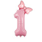 Number Foil Balloon Set with Bows | Birthday Party Decor