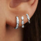 Gold Hoop and Stud Earrings Set | 3-Piece Stainless Steel Jewelry Collection