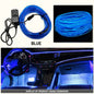 Car Interior EL Wire Neon Strip Lights | DIY Flexible Atmosphere LED Lamp for Dashboard