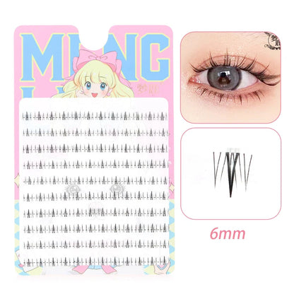 Menglu Natural Short Lower Lashes | Hand-Painted Style Fake Eyelashes