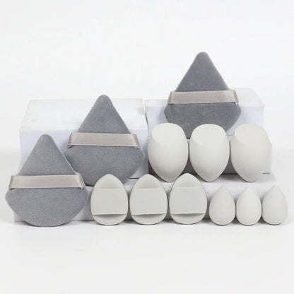 12pcs Makeup Sponge Set | Velvet Triangle Powder Puff for Foundation