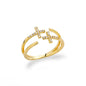 Cute Cat Claw Open Rings For Women Stainless Steel Gold Color Temperament Animal Finger Ring 2025 New Fashion Couple Jewelry