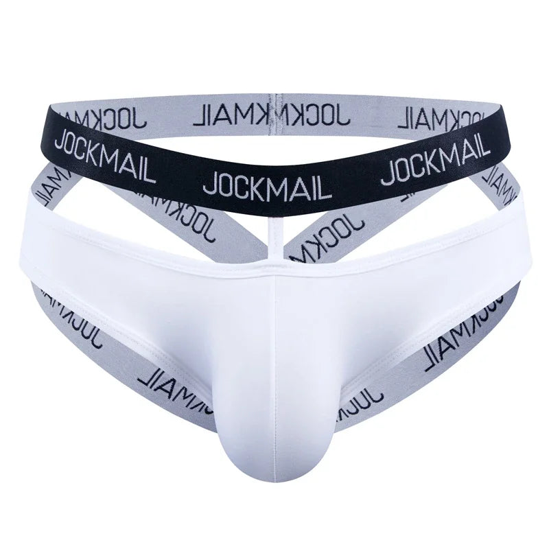 Men Jockstrap Harness Mens Bondage Gay Hombre Stage Nighclubwear Sexy Underwear Thong G String Penis Pouch Ice silk transparent