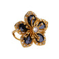 Luxury Colorful Zircon Flower Rings For Women Gold Color Stainless Steel Opening Ring Fashion Wedding Party Aesthetic Jewelry