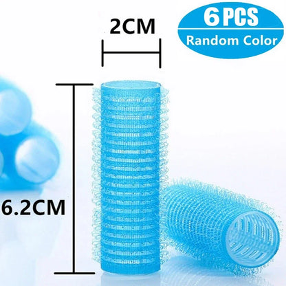 Self-Grip Hair Rollers Heatless Hair Curlers | No Heat DIY Styling Tool for Volume and Bangs