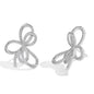MINTYBOX Bowknot Moissanite Stud Earrings for Women S925 Sterling Silver Lab Diamond Earring Luxury Engagement Jewelry Gift