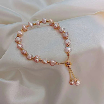 Elegant Pearl Bracelet Baroque Simulated Pearl Women Bracelet Bangles Ladies Fashion Charm Jewelry For Birthday Party Gifts