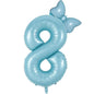 Number Foil Balloon Set with Bows | Birthday Party Decor