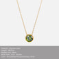 SUNIBI Stainless Steel Birthstone Necklace for Woman Gold Color Bride Designer Pendant Necklaces Birthday Gift Jewelry Wholesale