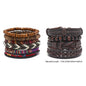 Bohemian Leather Bracelet Men Hand-woven Bracelet Men's Wooden Bead Bracelet Bracelet for Men Charm Bracelet Mens Jewellery