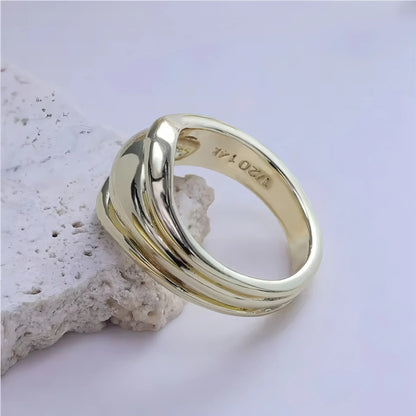 VENTFILLE 925 Sterling Silver Geometric Multilayer Round Bead Ring | Fashion Punk Temperament Jewelry