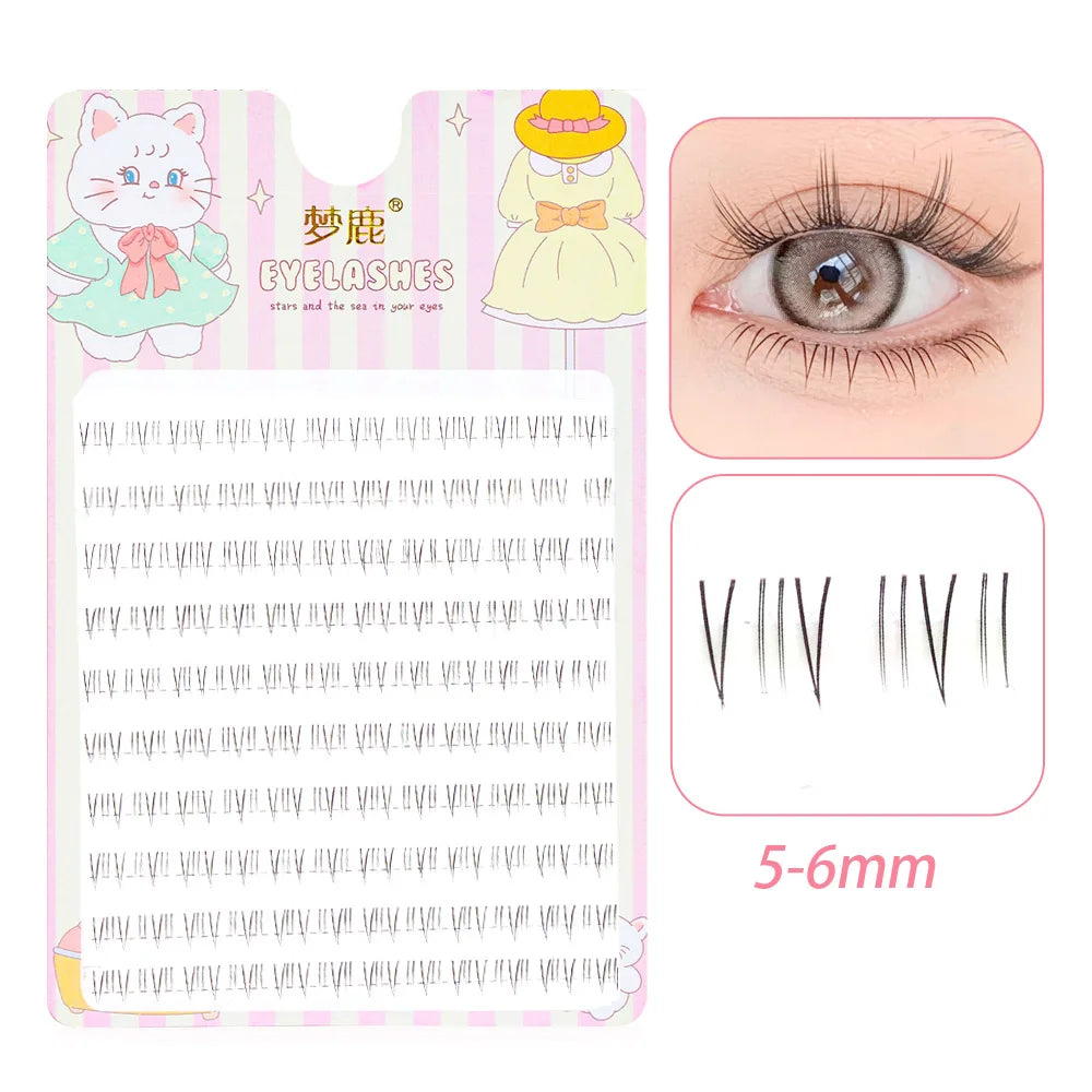 Menglu Natural Short Lower Lashes | Hand-Painted Style Fake Eyelashes