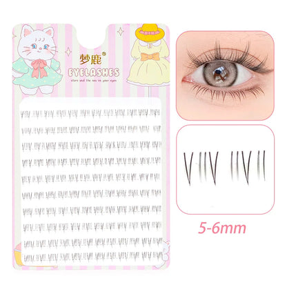 Menglu Natural Short Lower Lashes | Hand-Painted Style Fake Eyelashes