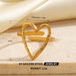 1Pc Stainless Steel Gold Color Rings For Women Waterproof Geometric Open Finger Ring Girls Fashion Daily Jewelry Accessories