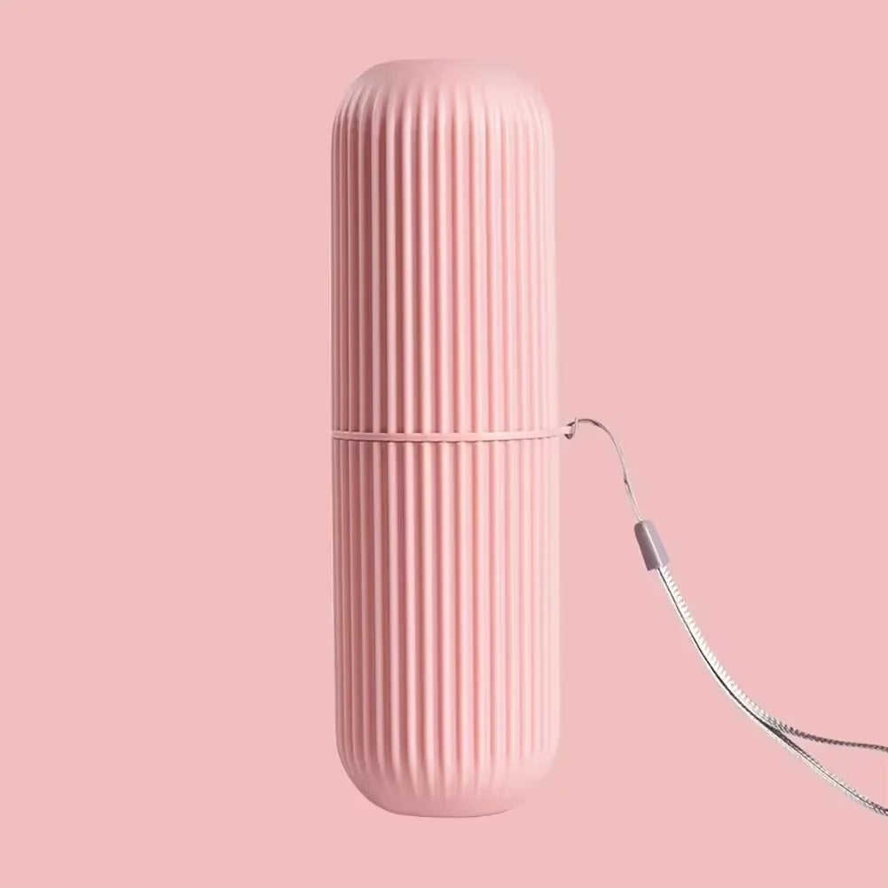 Portable Toothbrush Cup and Toothpaste Holder | Travel Toiletries Storage Case