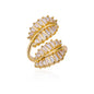 Luxury Rose Flower Zircon Rings For Women Gold Color Stainless Steel Fashion Butterfly Ring 2023 Wedding Aesthetic Jewerly Gift