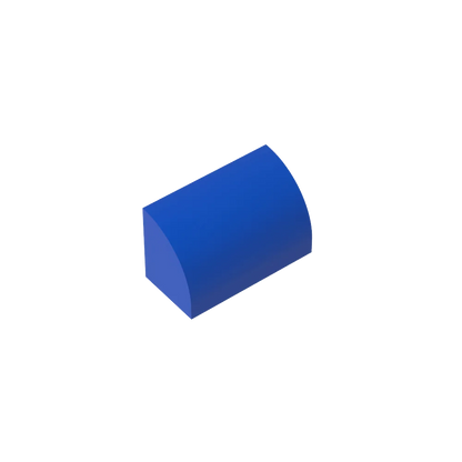 Gobricks GDS-M063 Curved Brick 1 x 2 x 1 No Studs | Compatible Building Block