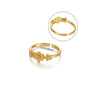Stainless Steel Exaggerated Big Flower Rings For Women Gold Color Sunflower Finger Ring Female Fashion Aesthetic Jewelry Gift