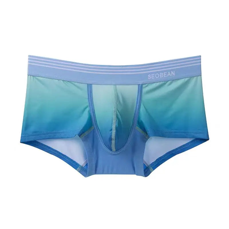 Men's Gradient Boxer Briefs Underwear Soft Breathable Comfortable trunks Men's Underwear