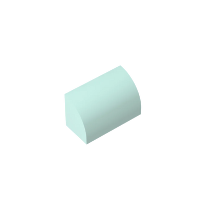Gobricks GDS-M063 Curved Brick 1 x 2 x 1 No Studs | Compatible Building Block