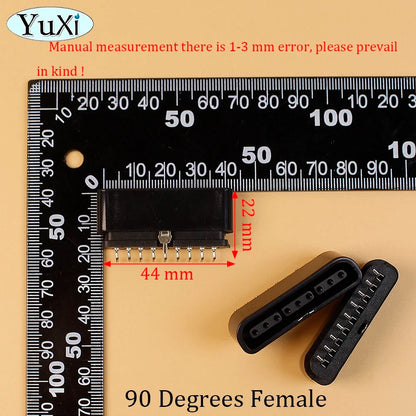 90 180 Degree Interface Female Socket 9 Pin Slot Connector | Replacement Part for PlayStation 2 Console