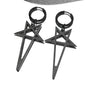 Pentagram Spike Rivet Hoop Earrings | Stainless Steel Gothic Punk Jewelry