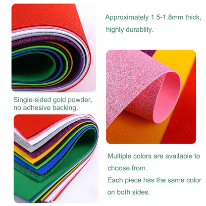 Glitter EVA Foam Sheet 40x60cm | Self-Adhesive Sparkly Foam Paper for DIY Crafts and Decor