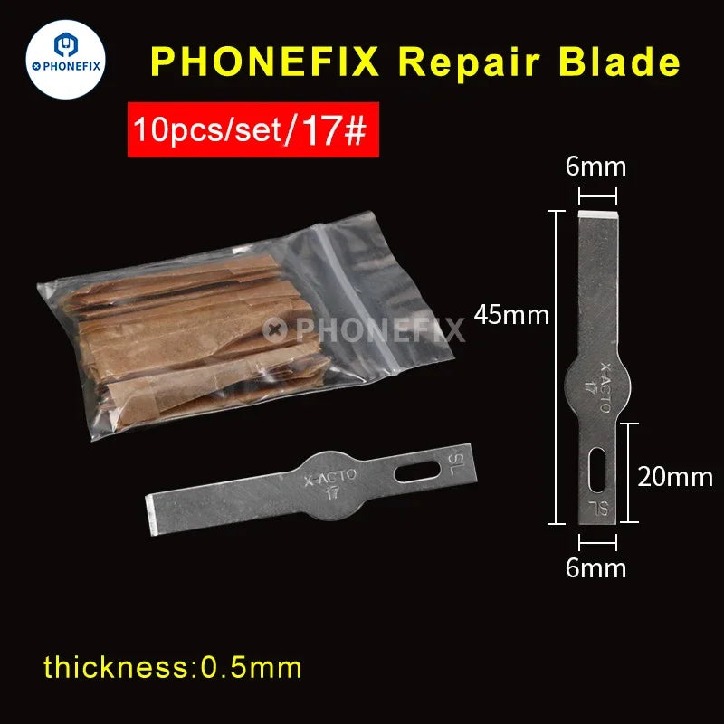 10pcs Precision Scalpel Knife Blades Set | Non-Slip Metal Engraving Craft Knives for Phone PCB DIY Repair