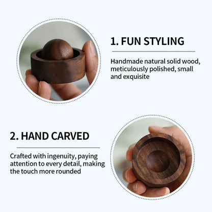Solid Wood Essential Oil Diffuser Sphere | Natural Aromatherapy Accessory