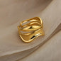 Stainless Steel Bamboo Joint Rings For Women Men Silver Color Open Adjustable Male Female Engagement Wedding Ring Jewelry
