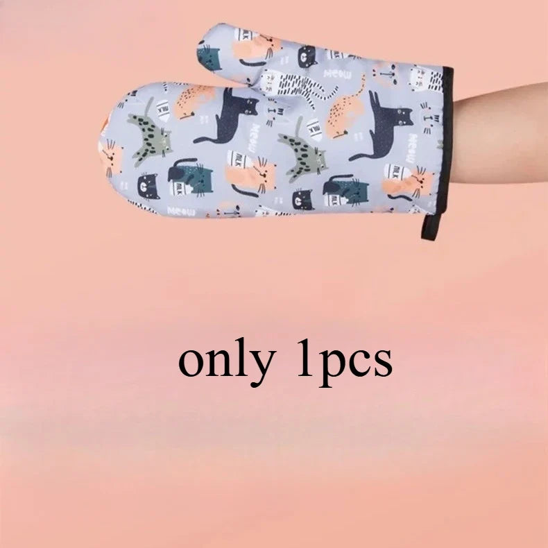 Heat Resistant Microwave Oven Mitts Gloves | Non Slip Kitchen Baking Accessories