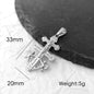 Caravaca De La Cruz Crucifix Pendant Christian Angels and Christ in Relief Stainless Steel Caravaca Cross Charms DIY Accessories