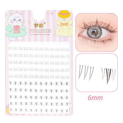 Menglu Natural Short Lower Lashes | Hand-Painted Style Fake Eyelashes