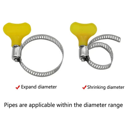 Adjustable Worm Drive Hose Clamps Set | 5-Pack Stainless Steel Pipe Clips