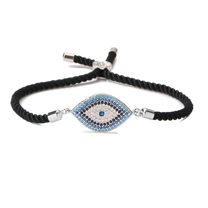 NEWBUY 2026 Trendy Turkish Gold Color Evil Eye Bracelet Adjustable AAA CZ Pave Setting Female Luckry Party Jewelry Gift
