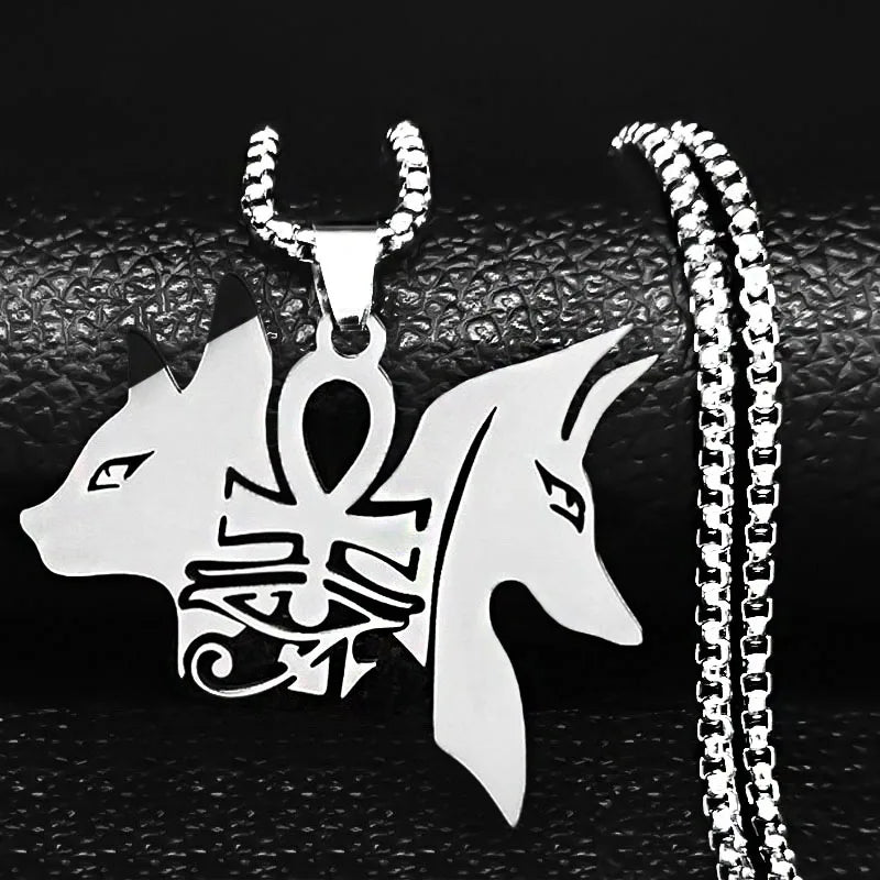 Stainless Steel Ankh Cross Pendant Necklace | Gothic Symbol of Life Jewelry