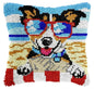 Knot Pillow Package Cartoon Animals Latch Hook Kit Cushion Pillowcase Kussen Set For Needlework Dog Raccoon Latch Hook Kits DIY