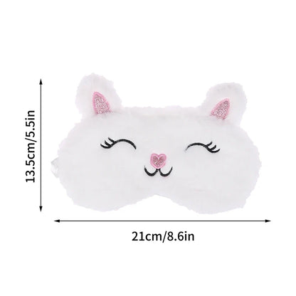 Plush Cat Eye Mask for Sleep | Soft Travel Blindfold