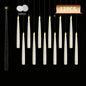 Floating Candles with Wand 12 PCs Magic Hanging Candles Flickering Warm Light Flameless Floating LED Candle Halloween Decoration