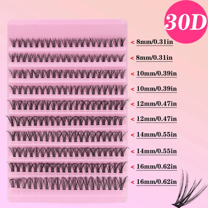200pcs 30D Cluster False Eyelashes Set | DIY Eyelash Extensions