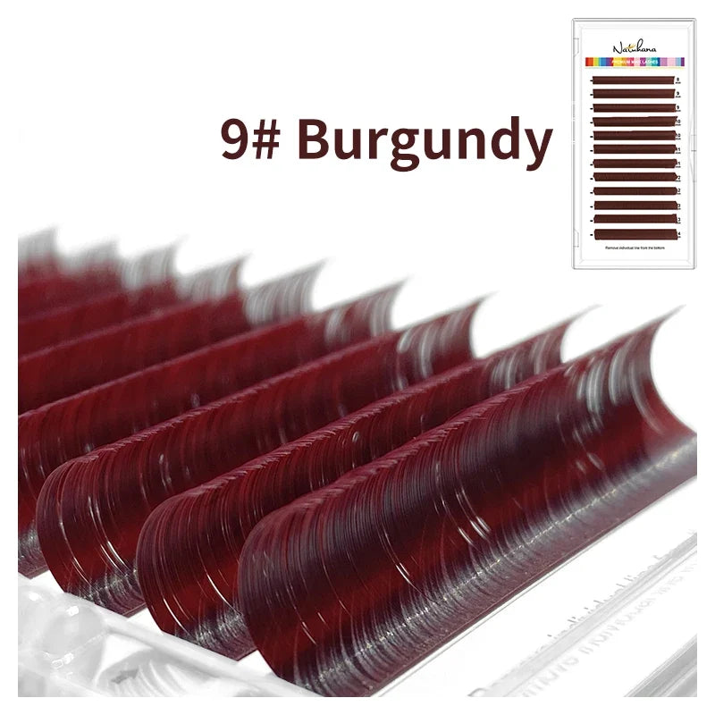 NATUHANA Caramel Colored Lashes | Individual Faux Mink Eyelashes