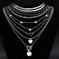 Simple Stackable Necklaces Set for Women Fashion Butterfly Heart Star Pearl Moon Pendant Necklaces Boho Jewelry Gifts 2025