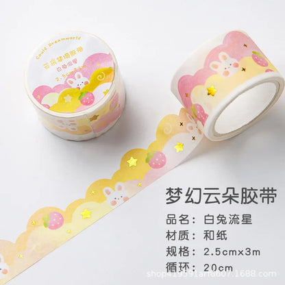 Kawaii Gradient Clouds Washi Tapes | DIY Scrapbooking and Journaling Stickers