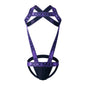 Sexy Lingerie Men's Harness Chest Bodysuit Hollow Out One-piece Jockstrap Leotard Contrast Color Bulge Pouch Bodysuit Underwear