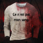I'M Fine Bloody Shirt Problem Print Playeras Para Hombres T Shirt Women Funny Halloween Blood Clothes Hoodie