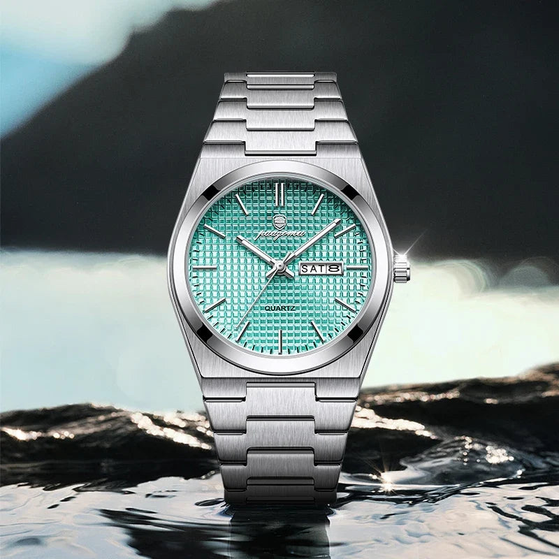 PAAZOMU Original Luxury Men Clock Fashion Luminous Waterproof Chronograph Date Watch For Man Leather Quartz Men's Watches Reloj