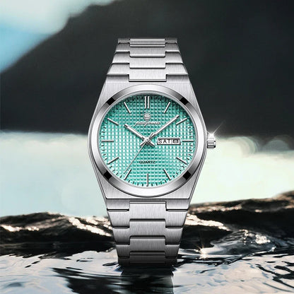 PAAZOMU Original Luxury Men Clock Fashion Luminous Waterproof Chronograph Date Watch For Man Leather Quartz Men's Watches Reloj