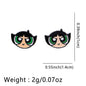 Cartoon Animal Stud Earrings | Cute Stainless Steel Pierced Jewelry for Women